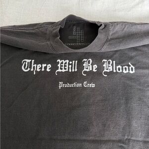 There Will Be Blood Black Crewneck Production Crew T-Shirt